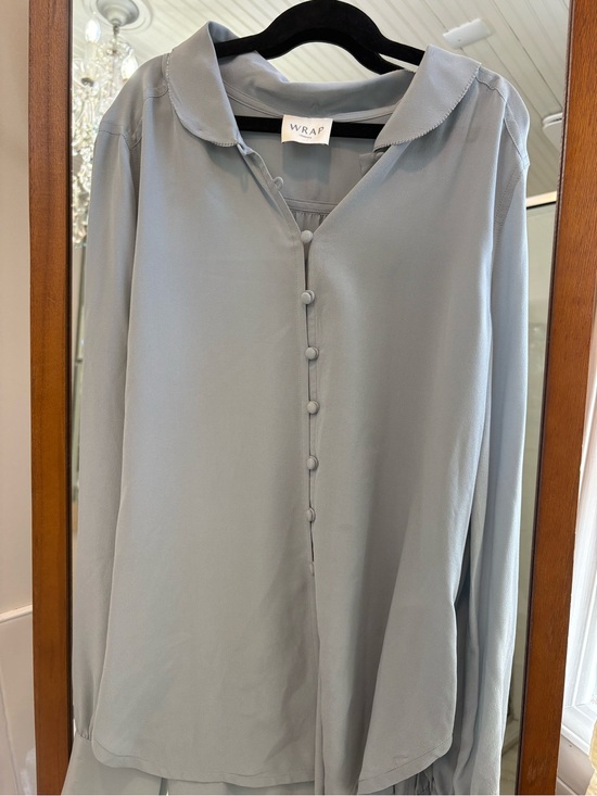 Wrap London Tops - Wrap London 100% Silk Blouse with bow tassels detail size 8